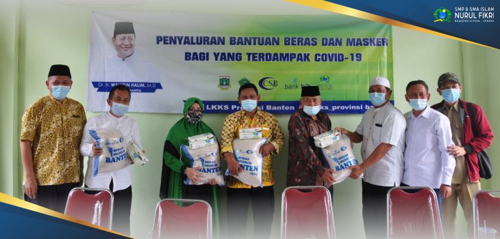 NFBS Serang Serahkan 20.000 Masker ke LKKS Provinsi Banten