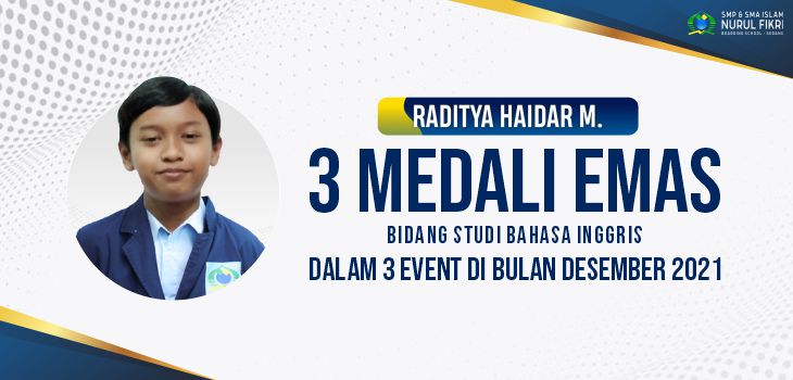 Seorang Santri SMP Islam NFBS Serang Menyabet Tiga Medali Emas di Tiga Event Berbeda