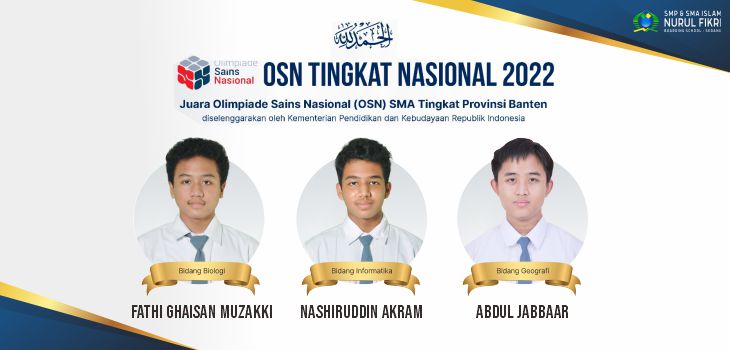 Tiga Santri SMA Islam NFBS Serang Lolos OSN Tingkat Nasional 2022