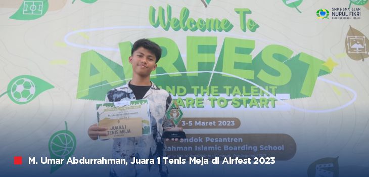 Santri SMAI NFBS Serang Juara 1 Tenis Meja di Airfest 2023