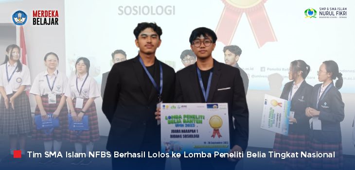 Luar Biasa, Delegasi SMAI NFBS Serang Lolos ke Final Lomba Peneliti Belia Tingkat Nasional