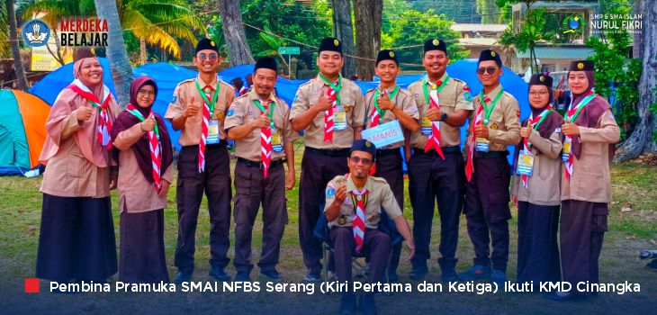 Pembina Pramuka SMA Islam NFBS Serang ‘Peserta Terbaik’ KMD Kwartir Ranting Cinangka