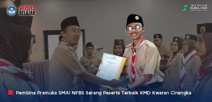 Luar Biasa, Pembina Pramuka SMAI NFBS Serang Peserta Terbaik KMD Kwaran Cinangka