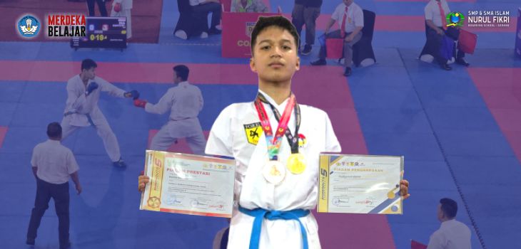 Dahsyat! Satu Santri SMAI NFBS Serang Raih 2 Gelar Juara di Kejuaraan Karate Nasional